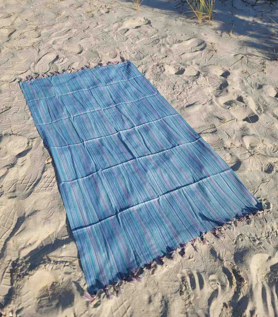 Turquoise Turkish cotton beach towel