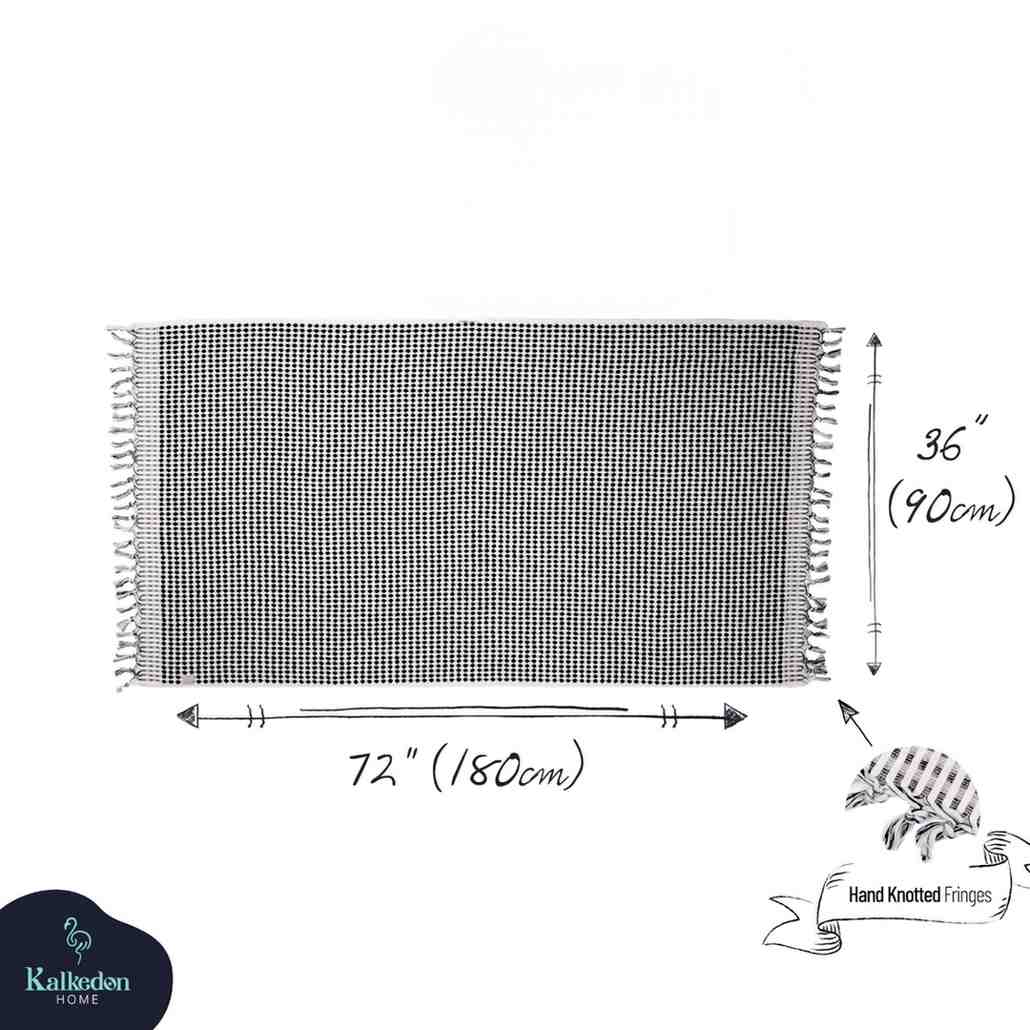black pom pom bath towel dimensions