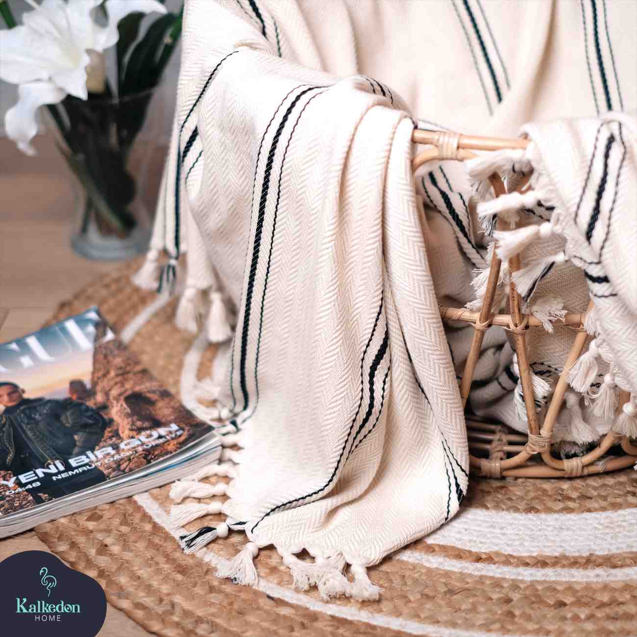 Soft and breathable texture of the throw blanket