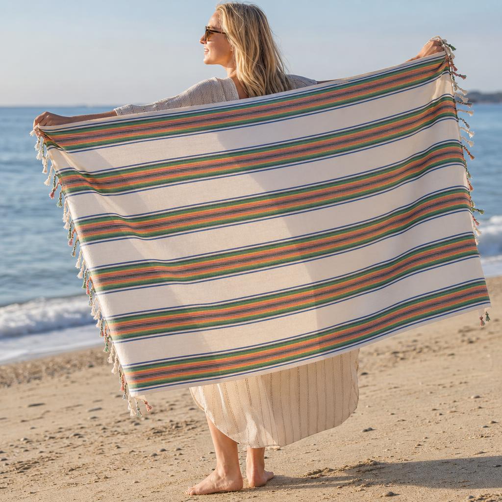 Citrus Coast Linen Blend Turkish Towel