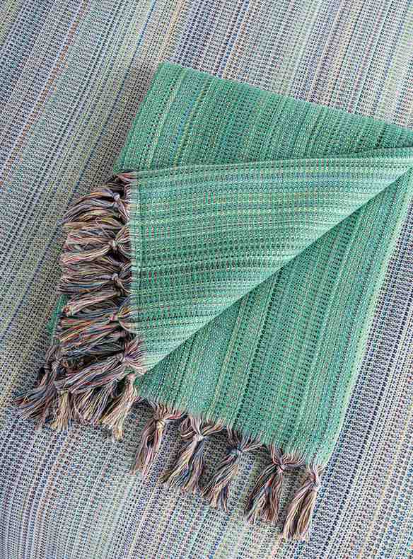 ALA KING SIZE BLANKET benetton green folded