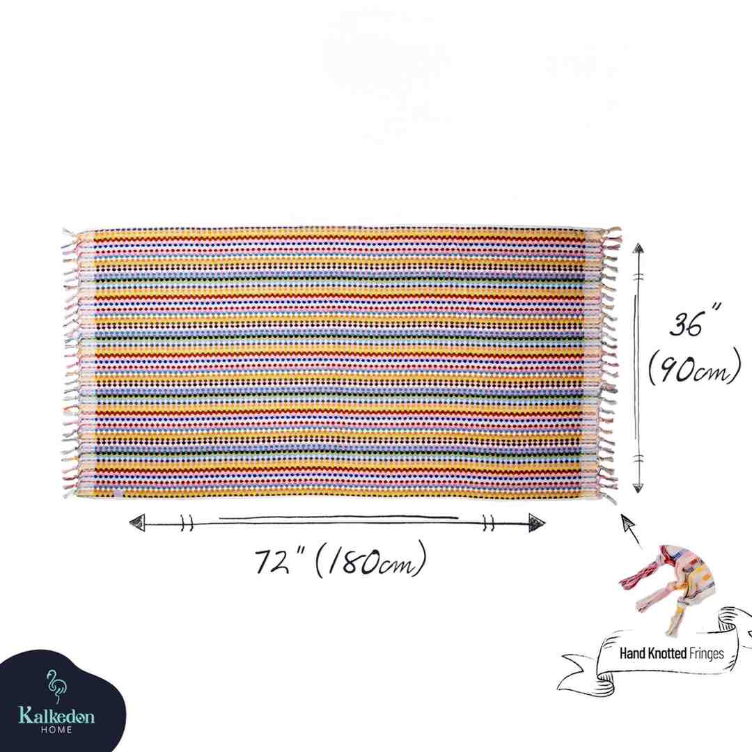 rainbow pom pom bath towel dimensions