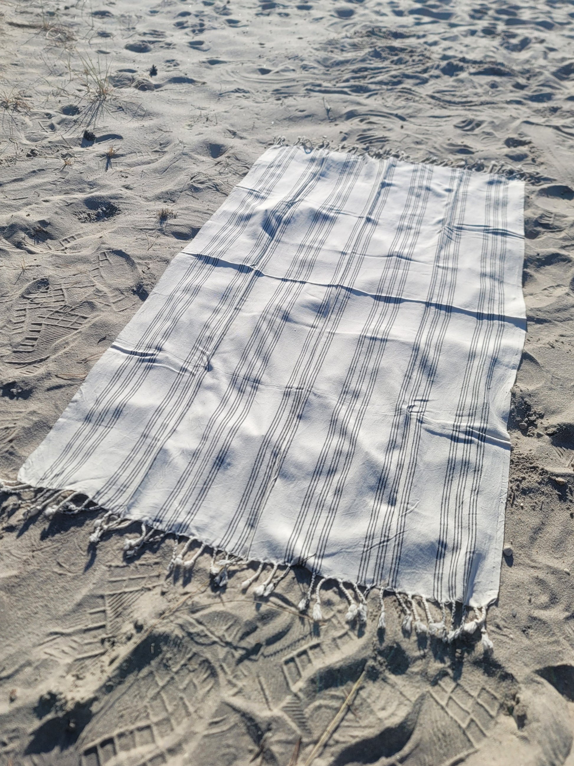turkish blanket white black stripes