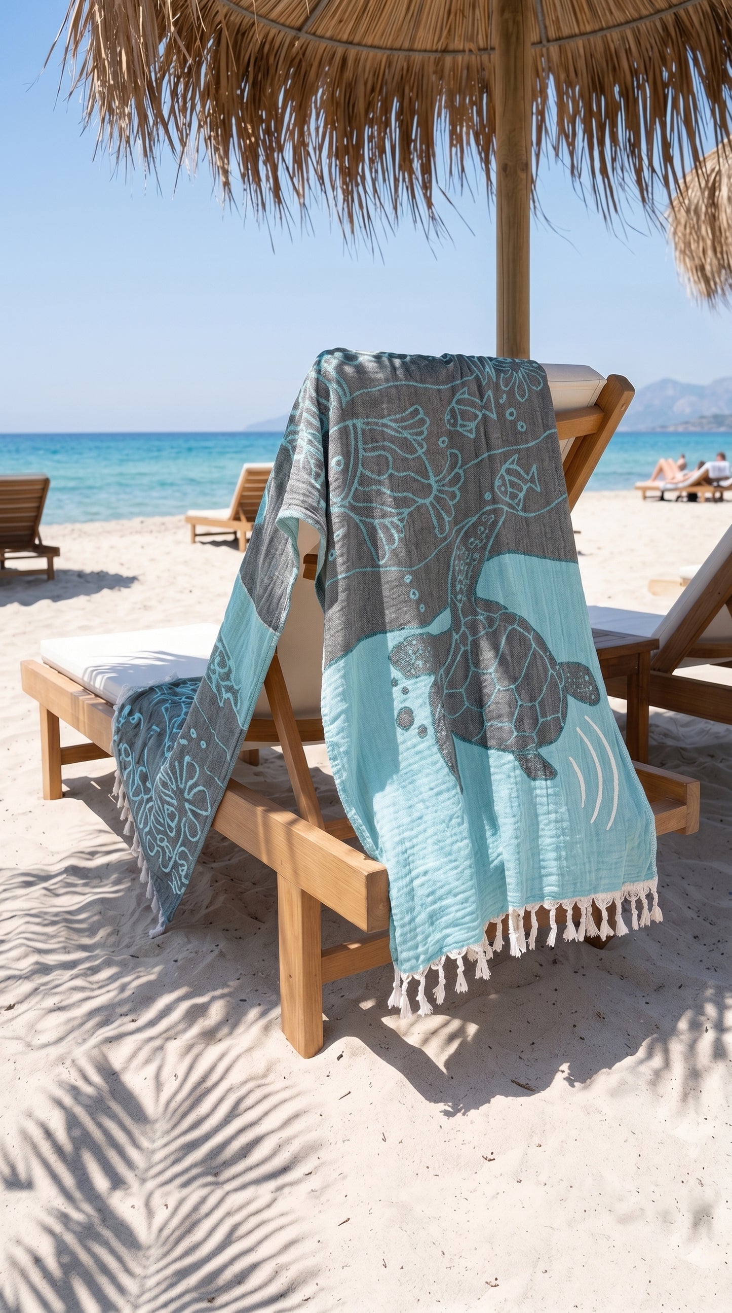 Turquoise Turtle Turkish Towel