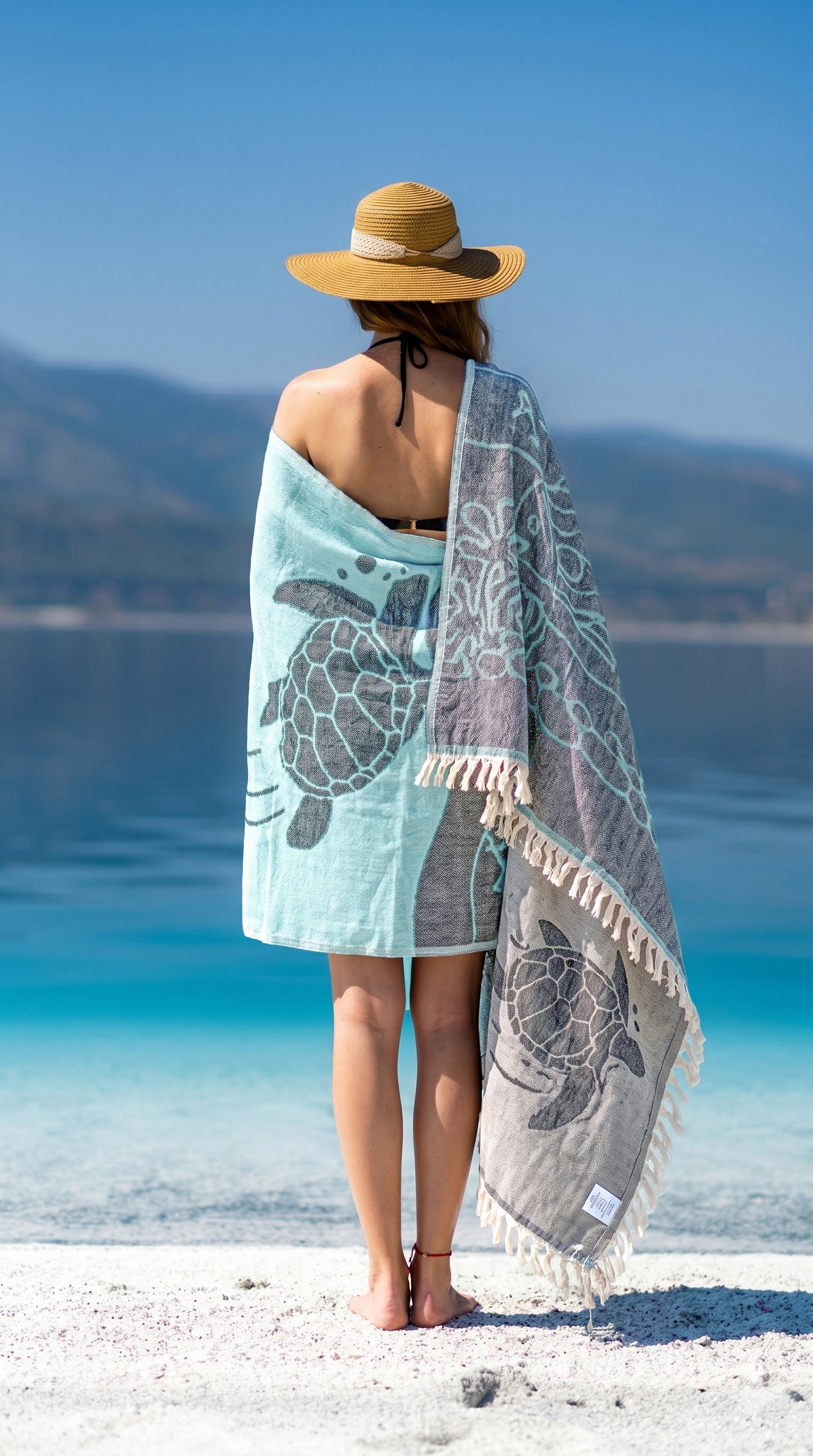 Turquoise Turtle Turkish Towel