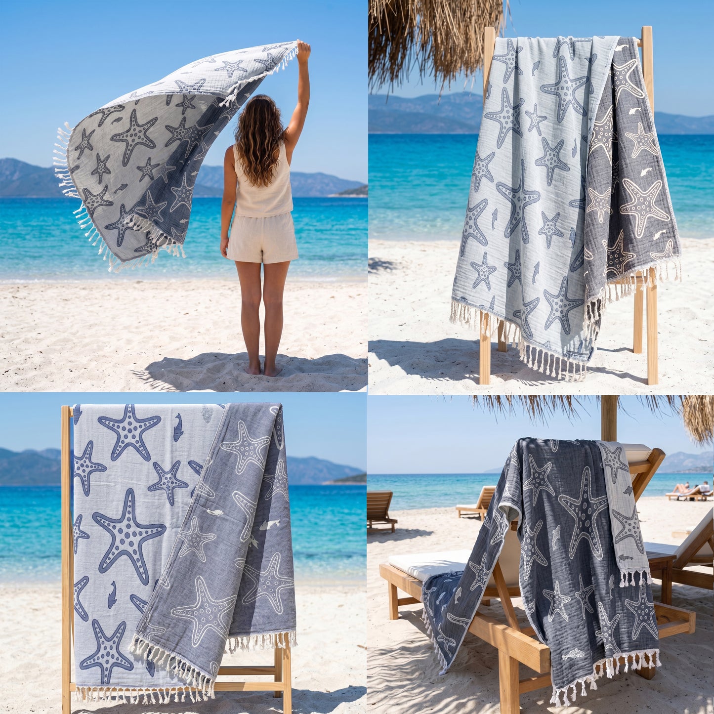 Starfish Muslin Peshtemal
