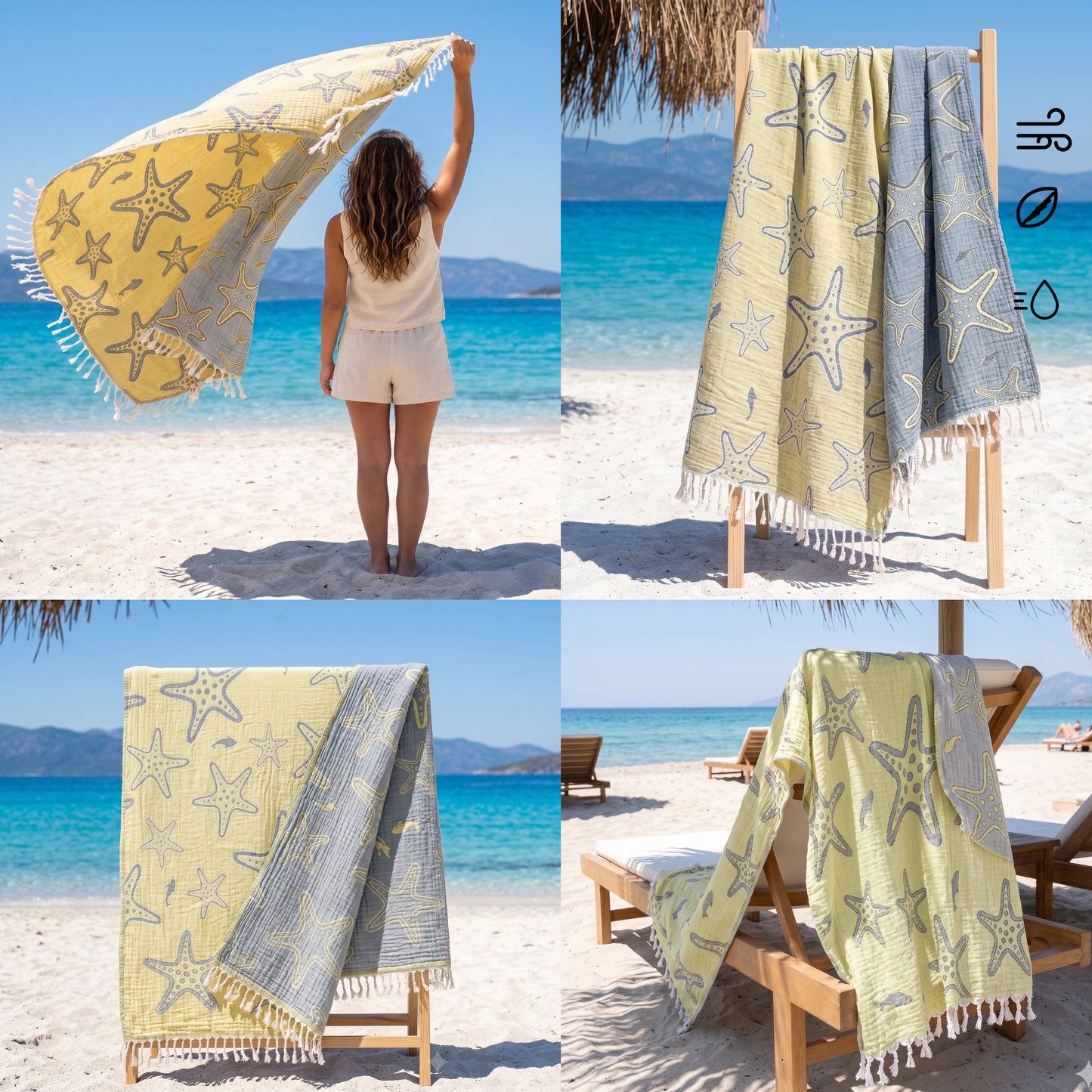 Starfish Muslin Peshtemal