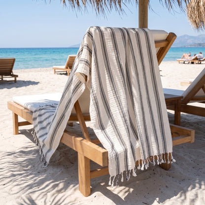 Sandstone Stripe Turkish Towel