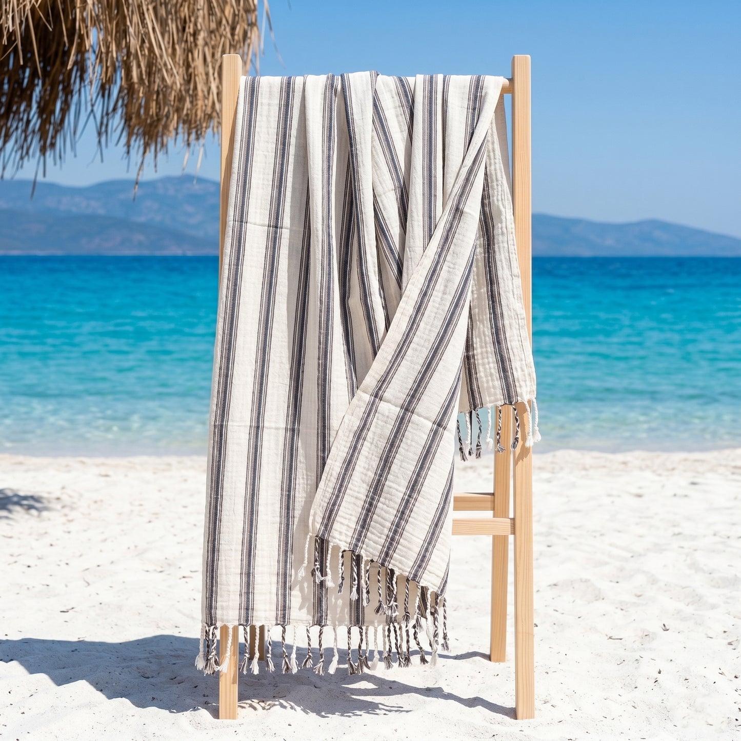 Sandstone Stripe Turkish Towel