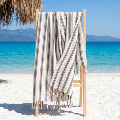 Sandstone Stripe Turkish Towel