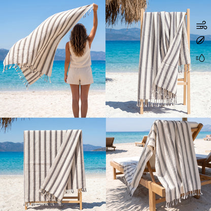 Charcoal Shore Linen Blend