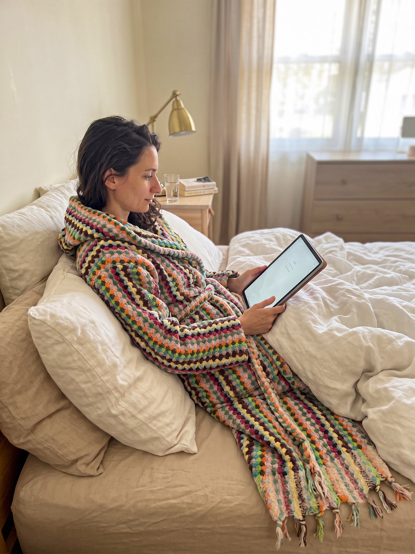 Hooded Pom Pom Robe