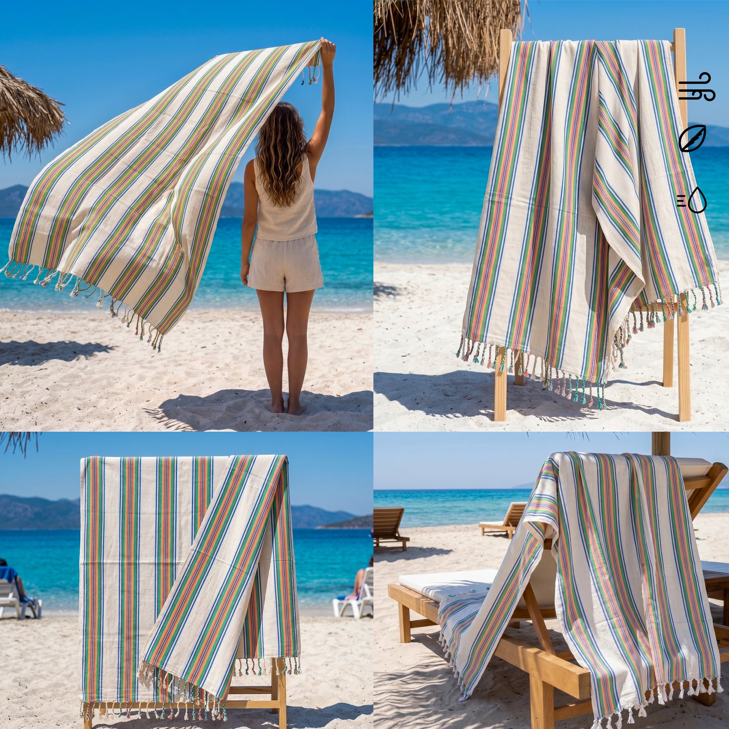 Citrus Coast Linen Blend Turkish Towel