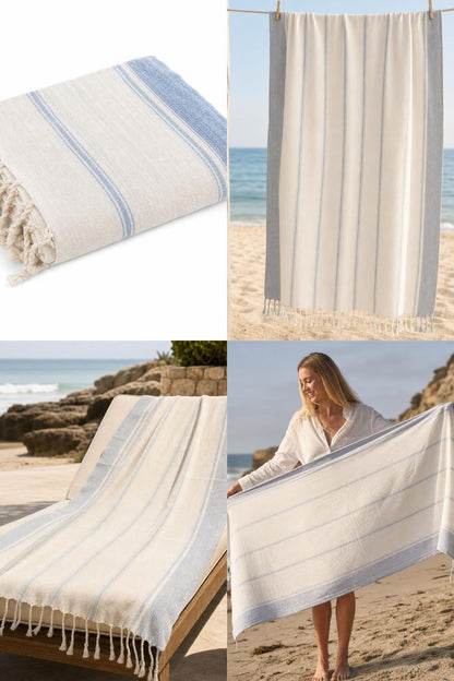 Seabreeze Linen Blend Turkish Towel