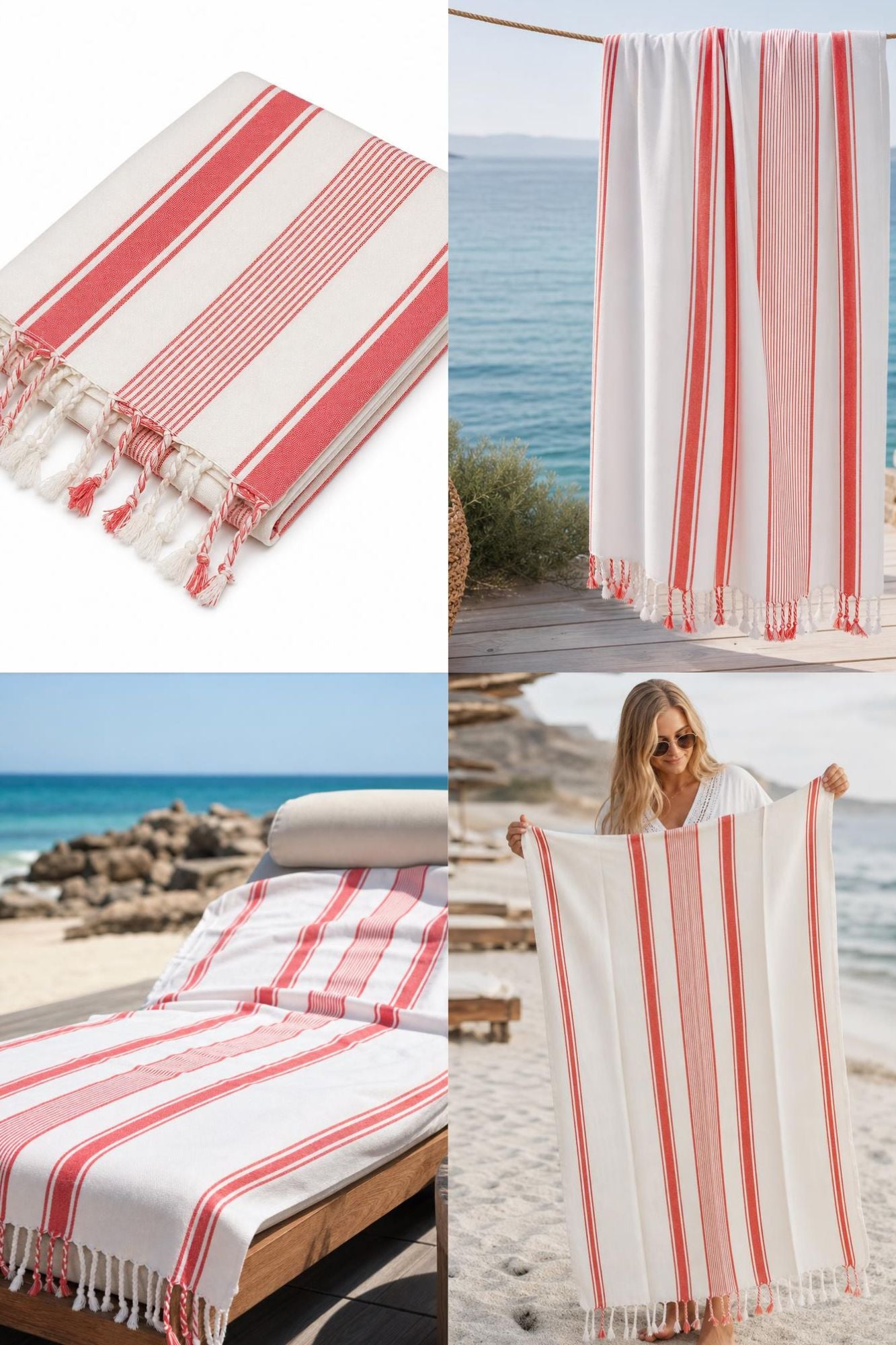 Coral Bay Linen Blend Turkish Towel