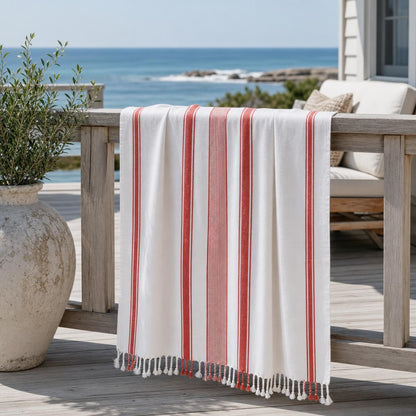 Coral Bay Linen Blend Turkish Towel