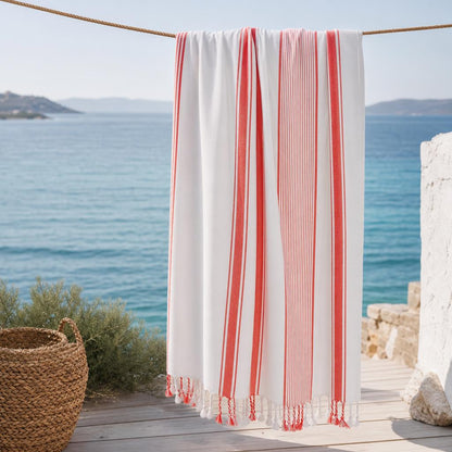 Coral Bay Linen Blend Turkish Towel