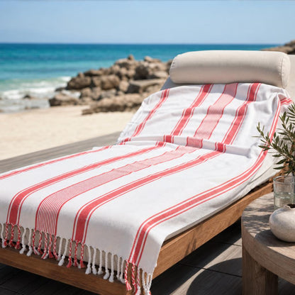 Coral Bay Linen Blend Turkish Towel