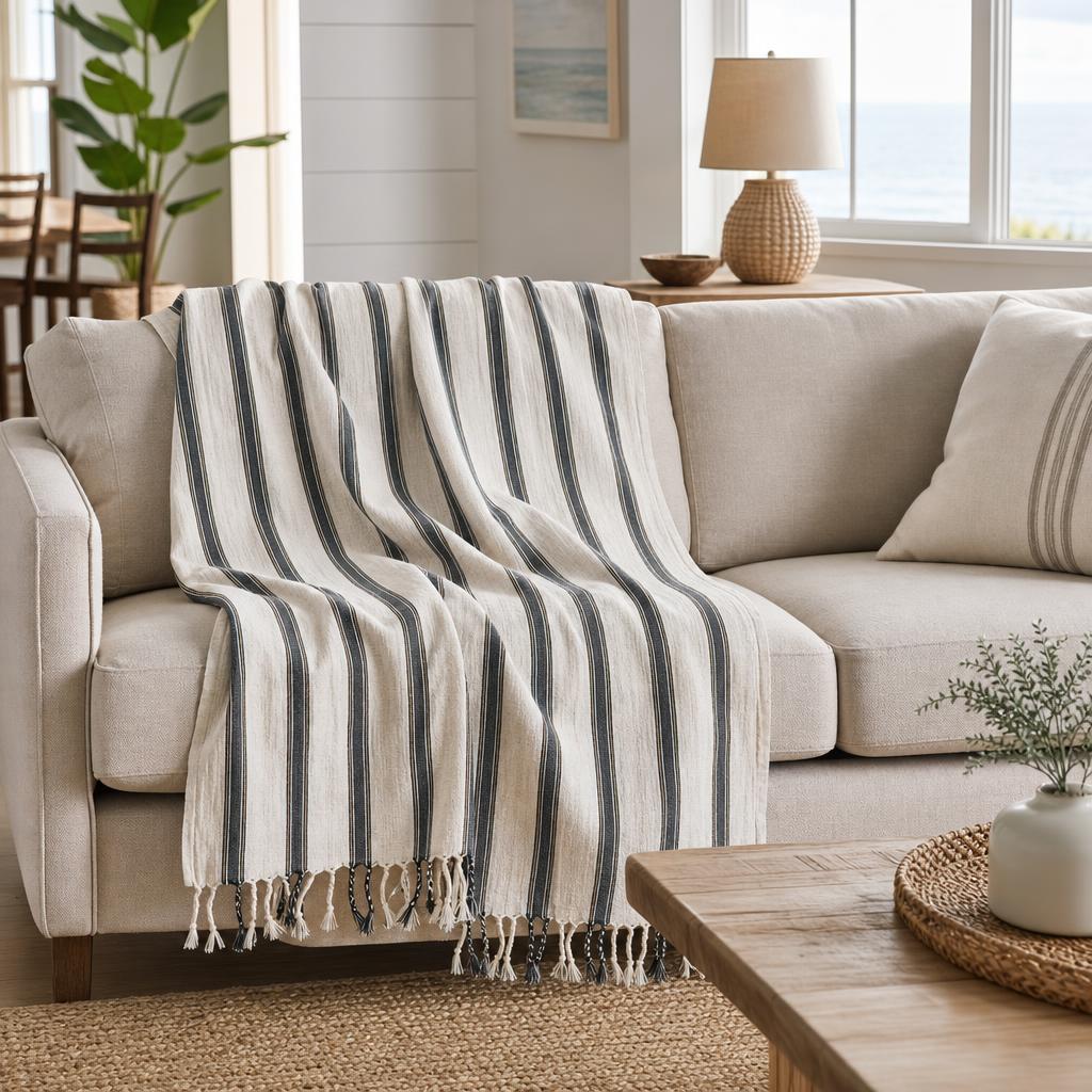 Charcoal Shore Linen Blend