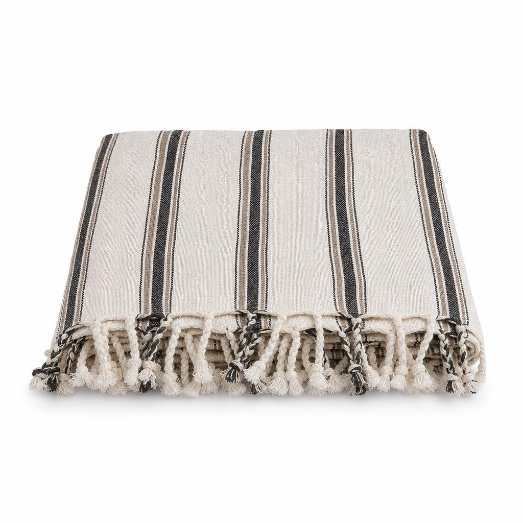 Sandstone Stripe Turkish Towel