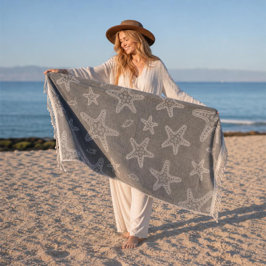 Starfish Muslin Peshtemal