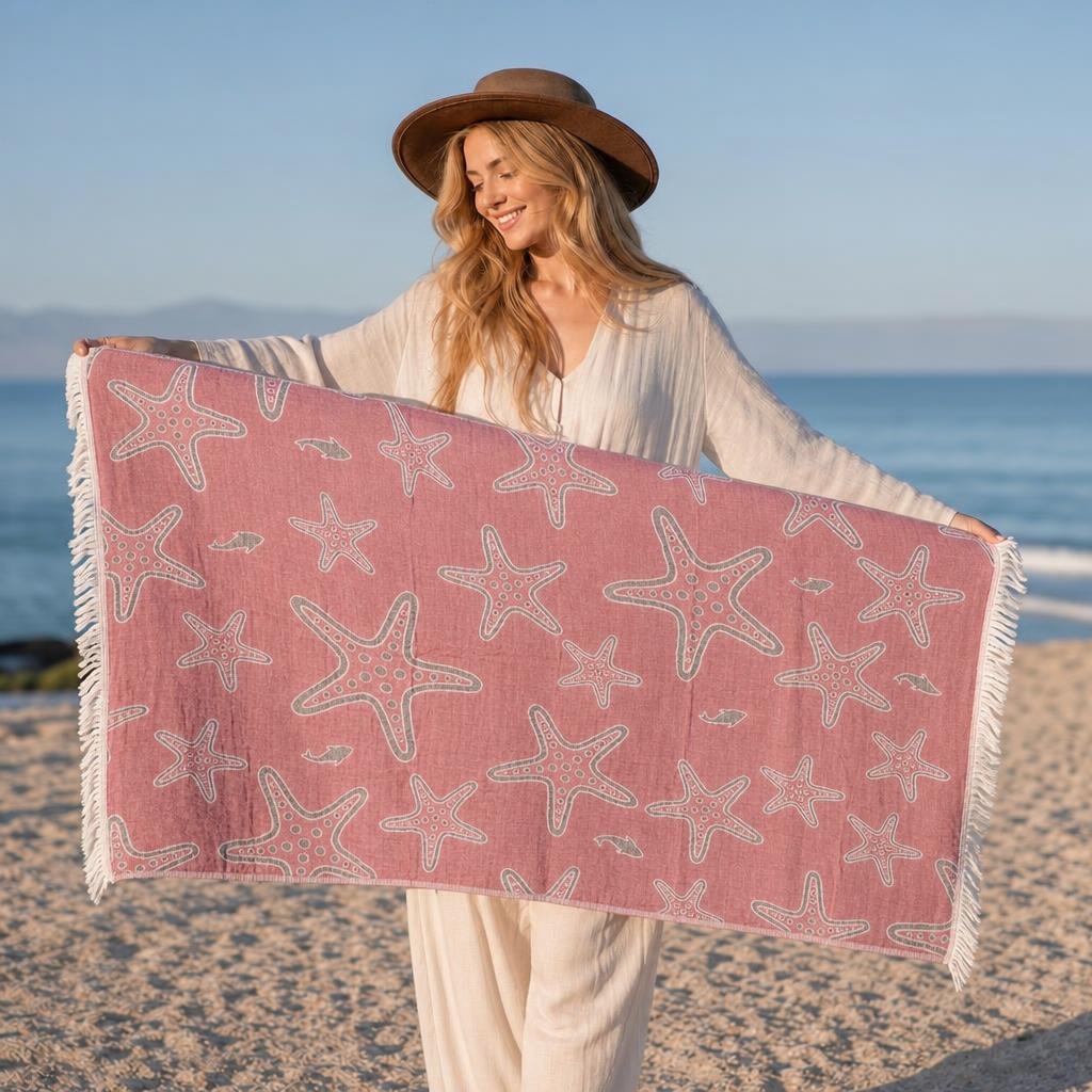 Starfish Muslin Peshtemal