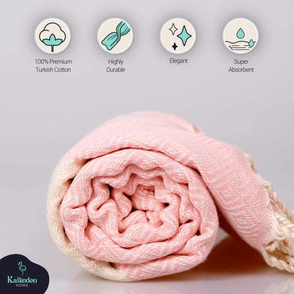 Versatile diamond-pattern Turkish beach towel, suitable for yoga, beach, and picnics