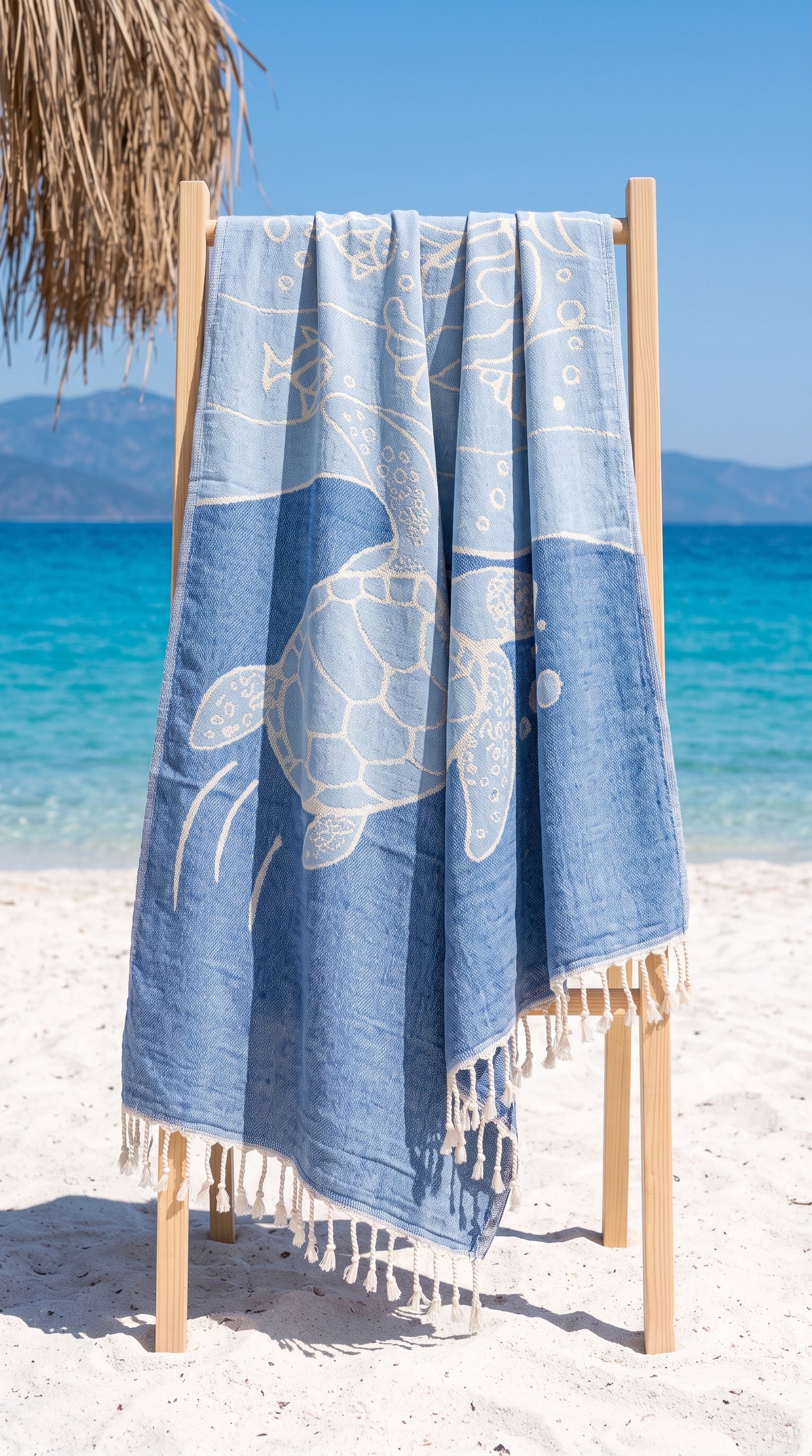 Azure Turtle Turkish Towel