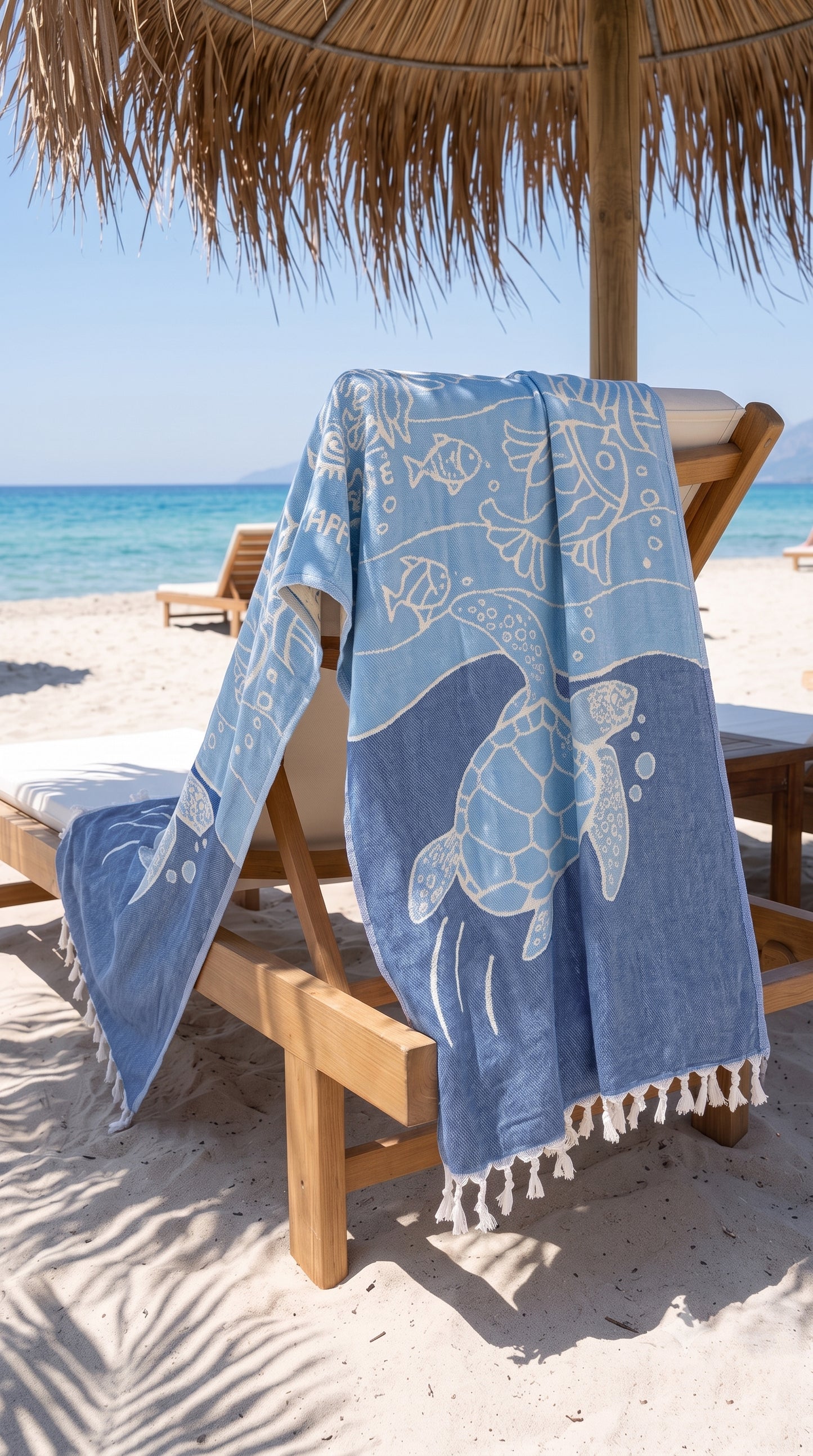 Azure Turtle Turkish Towel