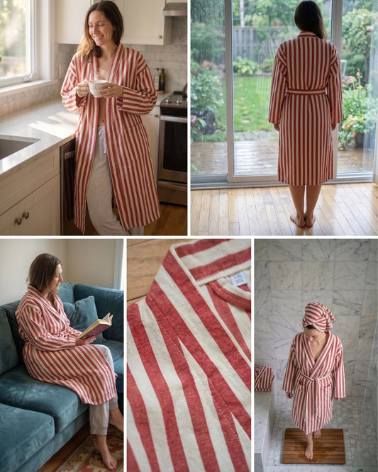 Riviera Striped Turkish Robe