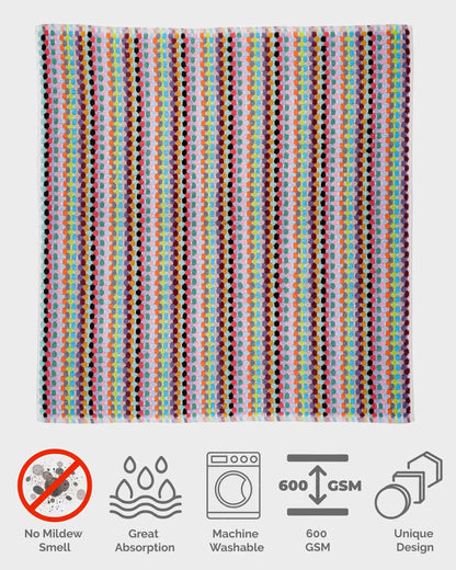 Pom Pom Bath Mat 600 gsm machine washable