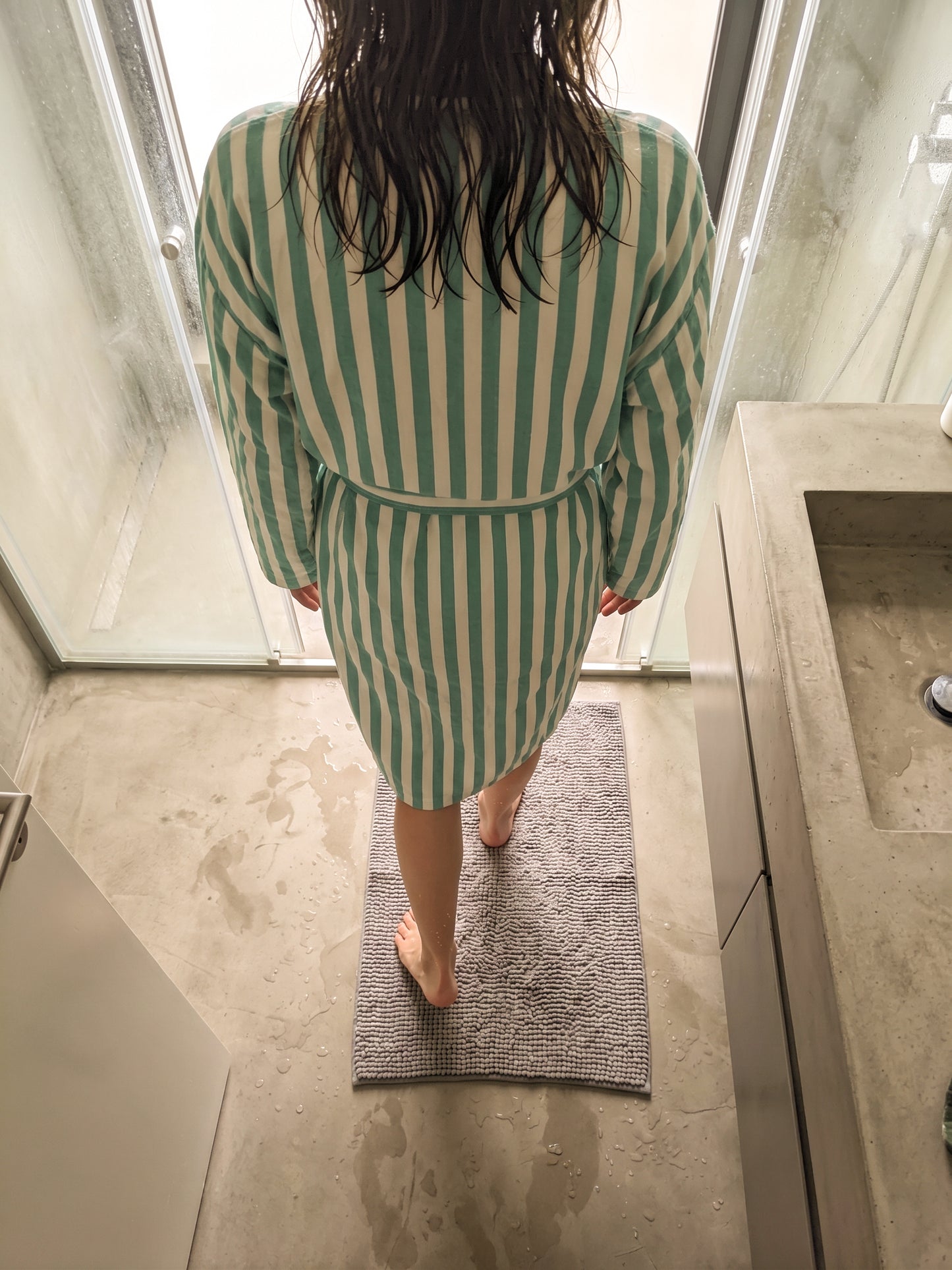 Olive Stripe Robe