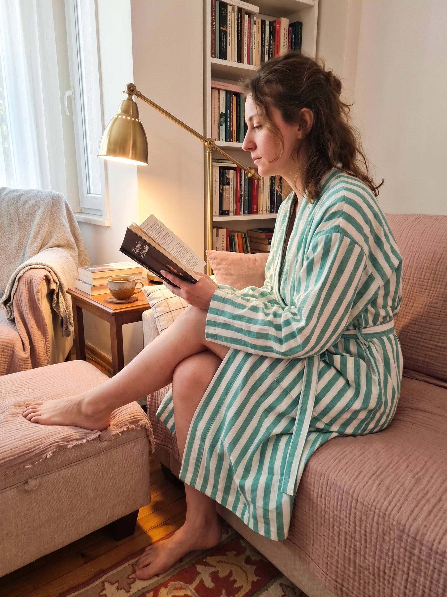 Olive Stripe Robe